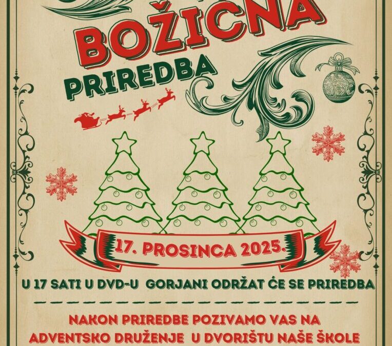 Božićna priredba i adventsko druženje u dvorištu škole